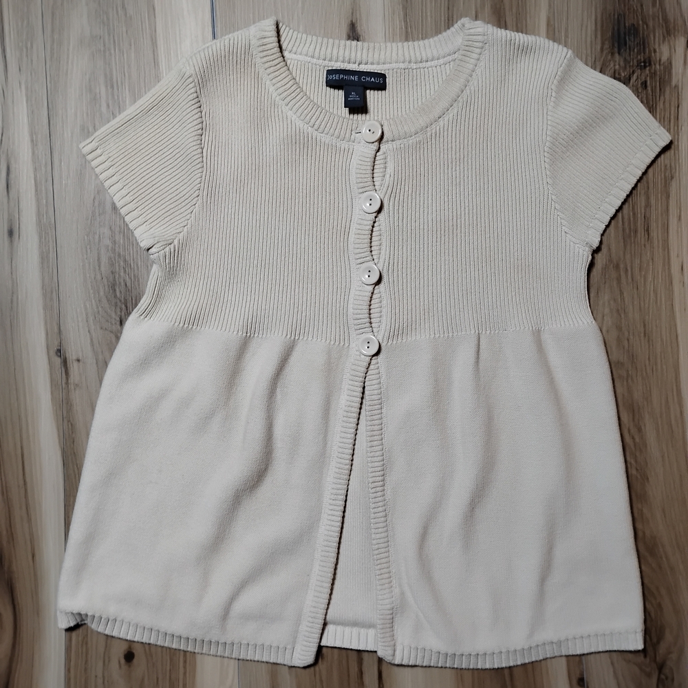 Josephine Chaus Ivory Button Down Kids Shirt